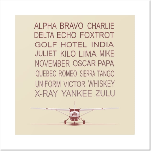 The Phonetic Alphabet for Aviation Wall Art by Caravele